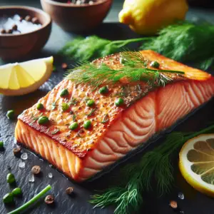 Read more about the article Air Fryer Salmon With Lemon And Dill