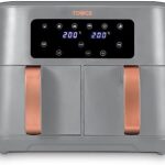 Read more about the article Tower T17137GRY Vortx Dual Basket Air Fryer with 8.5L Baskets, 2400W, Grey and Rose Gold