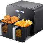 Read more about the article Lulizar Dual Air Fryer with Visual Window, 10L Large Capacity, 2 Drawers, 8-In-1 Cooking Presets, Touch Screen, Timer Setting, Smart Finish, Dishwasher-Safe, Uses No Oil, Low Fat Cooking
