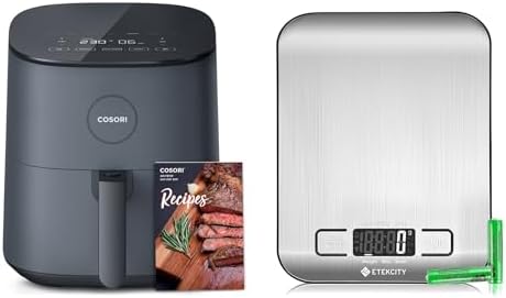 You are currently viewing COSORI Air Fryer 4.7L, 9-in-1, 30 Recipes Cookbook, 1-4 Portions&Etekcity Digital Kitchen Scales, Professional Stainless Steel Food Scales, Incredible Precision up to 1 g (5 kg Max), Silver