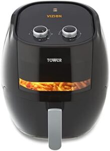 Read more about the article Tower T17071 Vortx Vizion Manual Air Fryer with Rapid Air Circulation, 7L, 1800W, Black
