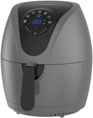 You are currently viewing EMtronics EMDAF45LGR Digital Family Size Air Fryer 4.5 Litre with 7 Preset Menus for Oil Free & Low Fat Healthy Cooking, 60-Minute Timer – Grey