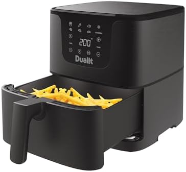 You are currently viewing Dualit Air Fryer – 5.5L Capacity – Serves 4-7 Preset Cooking Programs – Healthy Eating Made Easy – Adjustable Temperature and Time Control – Non-Stick Dishwasher Safe Crisper Plate