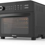 Read more about the article 23L Air Fryer Oven With Rotisserie Large XXL Digital Knob 1700W 10 in 1 Airfryer Countertop Convection Mini Oven electric grill, Double-layered Glass Door, Full Accessory Set Pizza Stone Rolling Cage