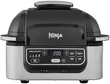 You are currently viewing Ninja Foodi Health Grill and Air Fryer [AG301UK] 5.7 Litres, Brushed Steel and Black