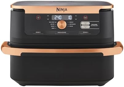 You are currently viewing Ninja Foodi FlexDrawer Air Fryer, Dual Zone with Removable Divider, Large 10.4L Drawer, 7-in-1, Air-Fryer, Air Fry, Roast, Bake, Crisp, Non-Stick Dishwasher Safe Parts, Black and Copper, AF500UKCP