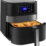 Read more about the article LLIVEKIT 5.5 L Air Fryer Family Size Hot Large Air Fryer Low Fat and Oil-Less Cooking, Digital Touchscreen, Removable Basket, Timer & Temperature Control, 7 Presets with Cookbook, Black