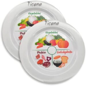 Read more about the article Ticana Portion Control Plate Diet Divided Plates For Adults Slimming Weight Loss Control Guiding Size Of Food Group Portions 2x 10 Inch Dinner Plate Healthy Meal Sectioned Eating Plate Diet Product