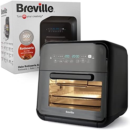You are currently viewing Breville Halo Rotisserie Air Fryer | Digital Extra Large Air Fryer Oven | 10 L | Fry, Bake & Dehydrate | 2000 W | Energy Efficient | Black and Grey [VDF127]