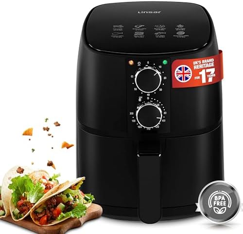 You are currently viewing Linsar – Hot Air Fryer 4L – 80-200°C Temperature Control – 60 Min. Timer, Cooking Recipies, Keep Warm, Oil Free – Energy Saving – Rapid Air Circulation Technology- 1400 Watt