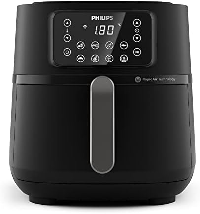 You are currently viewing Philips Airfryer 5000 Series XXL, 7.2L (1.4Kg) – 6 portions, 16-in-1 Airfryer, Wifi connected, 90% Less fat with Rapid Air Technology, Recipe app (HD9285/91)