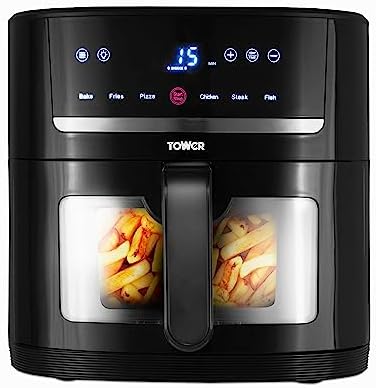 You are currently viewing Tower T17117 Vortx Eco Saver Air Fryer with Vizion viewing Window, 1500W, 6L, Black