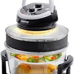 Read more about the article Geepas 1400W Turbo Halogen Oven, 17L | 60min Timer, Adjustable Temperature Control & Self Clean Function| Low Fat Air Fryer, Removable Glass Bowl & Extender Ring to Bake Grill Steam Broil Roast BBQ