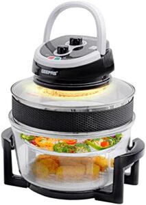 Read more about the article Geepas 1400W Turbo Halogen Oven, 17L | 60min Timer, Adjustable Temperature Control & Self Clean Function| Low Fat Air Fryer, Removable Glass Bowl & Extender Ring to Bake Grill Steam Broil Roast BBQ