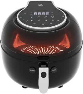 Read more about the article HOMCOM 7L Family Size Digital Air Fryer Oven with Air Fry, Roast, Broil, Bake, Dehydrate, 8 Presets, Rapid Air Circulation, Timer, Preheat, Non-stick Basket, Inner Light for Oil Free & Low Fat, 1500W