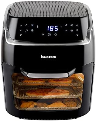 You are currently viewing Innoteck 12L Digital Air Fryer Oven with Rotisserie Smart Cooker for Air Frying Roast Dehydrate Fry Bake Reheat Kitchen Pro – Multifunctional – Black & Silver – DS-5127