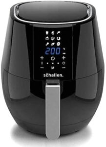 Read more about the article Schallen Modern Black Gloss Healthy Eating Low Fat Large 3.5L 1300-1500W Digital Display Air Fryer with 9 Cooking Settings and 30 Minute Timer (3.5L Air Fryer)
