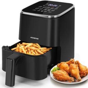 Read more about the article Aigostar Small Air Fryer with 8 Programs, 60 Min Timer, Max Temp 200°C Digital Air Fryers Oven with Rapid Air Circulation, Shake Reminder, Easy Clean, 2 Litre,1200W, Black – Dot 02J4X