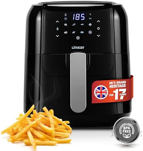 You are currently viewing Linsar – Air Fryer 5.5L – 7 Programs, Timer & Temperature Settings – Detacheable Basket – Rapid Air Circulation – Oil Free, BPA-Free – Energy Saving & Faster than Traditional Ovens – 1400 Watt