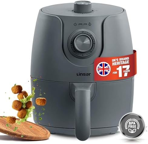 You are currently viewing Linsar – Hot Air Fryer – 1.8L – incl. Timer and Individual Temperature Adjuster – Oil Free – More Energy Saving & Faster than Traditional Ovens – 1200 Watt (Grey)