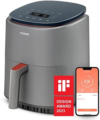 You are currently viewing COSORI Air Fryer Lite 3.8L, 75-230℃, Amazon Exclusive, 7 Cooking Functions, Smart Control, 1500W, 1-3 Portions, Free with 110+ Online Recipes Cookbook, Dishwasher Safe, Grey