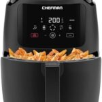 Read more about the article Chefman Digital Air Fryer, Large 4.75 Litre Family Size, 1300W, One Touch Digital Control Presets, French Fries, Chicken, Meat, Fish, Nonstick Dishwasher-Safe Parts, Automatic Shutoff, Black