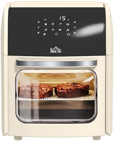 You are currently viewing HOMCOM 12L 8 in 1 Digital Air Fryer Oven with Roast, Bake, Dehydrate, 8 Preset Modes, Rapid Air Circulation, Timer, Inner Light, Memory Function, 1800W, Dish Wash Accessory, White
