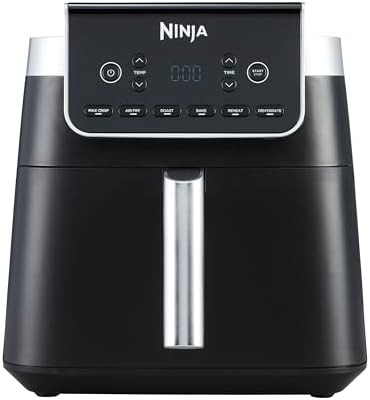 You are currently viewing Ninja Air Fryer MAX PRO, 6.2L, Uses No Oil, Large Square Single Drawer, Roast, Bake, Air Fry, Family Size, Digital, Cook From Frozen, Non-Stick, Dishwasher Safe Basket & Crisper Plate, Grey, AF180UK