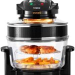 Read more about the article Tower T14048 Vizion Halogen Airwave Low Fat Air Fryer, 1400 W, 17 Litre Capacity with Extender Ring, Black