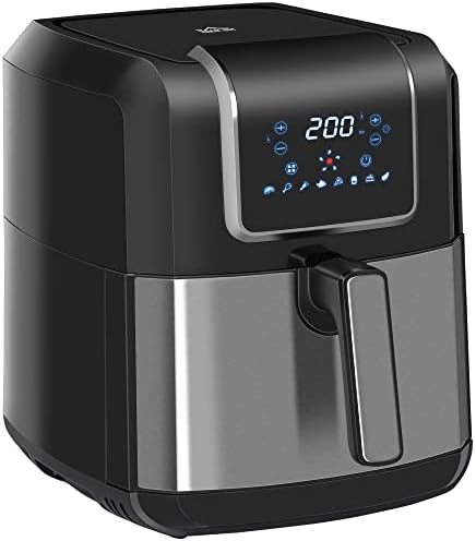 You are currently viewing HOMCOM 6.5L Air Fryer, 1700W Air Fryer Oven with Digital Display, Rapid Air Circulation, Adjustable Temperature, Timer and Nonstick Basket for Oil Less or Low Fat Cooking, Black