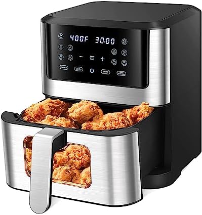 You are currently viewing 7L Air Fryer, 10-in-1 Smart Air Fryer with Visible Cooking Window, 1500W Air Fryers with Removable Basket, Timer & Temperature Control, LED One Touch Screen, Included Recipe