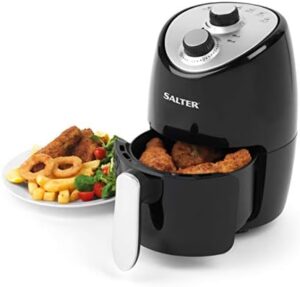 Read more about the article Salter EK2817 2L Compact Air Fryer – Hot Air Circulation, Removable Non-Stick Cooking Rack, Adjustable Temperature Up To 200°C, 30 Minute Timer, 1000W, Small Household Air Fry Oven, Black/Silver