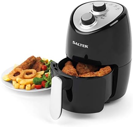 You are currently viewing Salter EK2817 2L Compact Air Fryer – Hot Air Circulation, Removable Non-Stick Cooking Rack, Adjustable Temperature Up To 200°C, 30 Minute Timer, 1000W, Small Household Air Fry Oven, Black/Silver