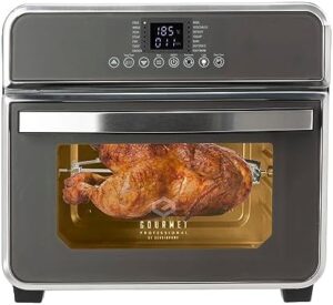 Read more about the article Gourmet Professional Clean Cook Air Fryer Oven – Dehydrator 1600W | 15L Capacity with Rotisserie Function and 14 Digital Preset Programs, Family Size Healthy Oil Free Cooking, Full Accessory Set