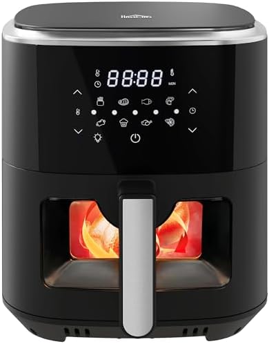 You are currently viewing HOMCOM 6.5L 4 in 1 Digital Air Fryer Oven with 8 Programs, Rapid Air Circulation, Adjustable Temperature, 60-Minute Timer, Recipes and Non-stick Basket, 1500W, Black