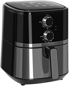 Read more about the article HOMCOM 4.5L Air Fryer, 1500W Air Fryer Oven with Rapid Air Circulation, Adjustable Temperature, Timer and Nonstick Basket for Oil Less or Low Fat Cooking, Black