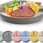 Read more about the article 6-Pack Re-Usable Eco-Friendly 9″ Portion Control Plates for Adults. Kids Plates. Divided Plates. Diet Plate Perfect for Healthy Eating, Picnic, Camping, or BBQ