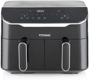 Read more about the article Vitinni Dual Basket Air Fryer, 8L Dual Air Fryer, Digital Interface, 10 Different Cooking Modes, Twin Air Fryer, Large Air Fryer for Family, 2 Drawer Air Fryer, Dehydrate Bake and Slow Cook Functions