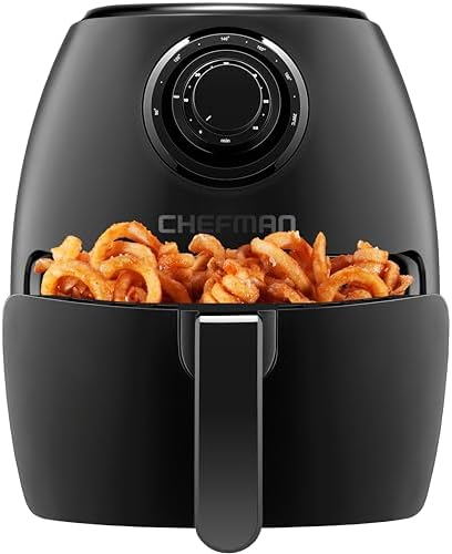 You are currently viewing Chefman TurboFry 3.5 Litre Air Fryer Oven w/ Dishwasher-safe Basket and Dual-control Temperature, 1300W Power, 60-minute Timer & 15-cup Capacity, Uses No Oil, BPA-free, Matte Black