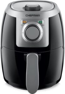 Read more about the article Chefman TurboFry 2-Litre Small Air Fryer, Compact Size, 1000W Power, Easy-Set 60-Minute Timer for Fast and Healthy Cooking, Uses No Oil, Nonstick Dishwasher-Safe Parts, Black