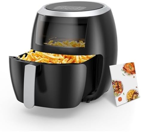 You are currently viewing Aptliton Air Fryer With Recipe Book, Large 8L Oil Free Air Fryer With Touch Screen, 1800W Mini Oven for Home Use, Rapid Air Circulation, Timer & Temperature Control, Low Noise Dishwasher Safe