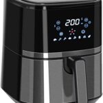 Read more about the article HOMCOM 4.5L Air Fryer, 1500W Air Fryer Oven with Digital Touch Display, Rapid Air Circulation System, Timer, Adjustable Temperature and Nonstick Basket for Oil Less or Low Fat Cooking, Black