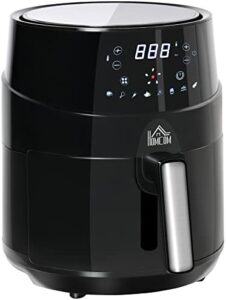 Read more about the article HOMCOM Air Fryer, 1500W 4.5L Air Fryer Oven with Digital Display, Rapid Air Circulation, Adjustable Temperature, Timer and Nonstick Basket for Oil Less or Low Fat Cooking, Black