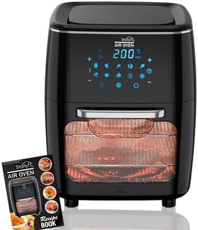 You are currently viewing JML 12L Air Fryer Oven – 4 in 1 Rotisserie Airfryer to Cook, Fry, Roast, Bake and Dehydrate, No Oil Fry, Large Touchscreen, 10 Pre Set Modes, Reheat Mode – 2 Air Flow Racks, Cage and Drip Tray
