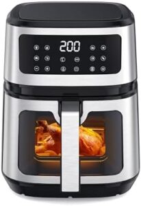 Read more about the article HERILIOS 5L Air Fryer, 8-in-1 Air Fryer Oven With Rapid Air Circulation, Max 200℃ Setting, One-Touch Digital Tempered Glass Display, Quiet,1200W