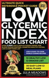 Read more about the article Low Glycemic Index Foods List Chart,To Over 2,000 Low & High Glycemic Foods, For Blood Sugar Control, Diabetes Healthy Eating, Low GI Diet Food List, ULTIMATE QUICK REFERENCE POCKET GUIDE