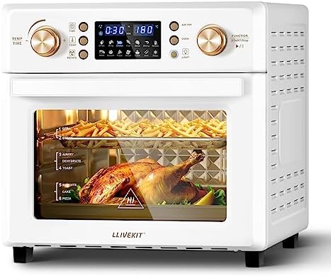 You are currently viewing LLIVEKIT 26L Air Fryer Oven, Oil Free Air Fryer with 14 Programmes, 360° Hot Air Circulation Technology, Energy-Saving up to 60%, Dishwasher Safe 8 Accessories and 1 Recipe Booklet, 1700W, Cream White