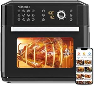 Read more about the article Proscenic T31 Air Fryer Oven, 15L Digital Air Fryer Oven with Rapid Air Circulation, LED Touchscreen & APP/ALEXA Control, 12 Preset Programs, 100+ Online Recipes, 6 Accessories Included, 1700W
