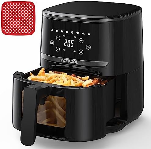 You are currently viewing Acekool Air Fryer 4.5L with Silicone Liner and Rapid Air Circulation,Air Fryers with Oil Free Touch Screen Low Noise Dishwasher Safe,Timer & Temperature Control