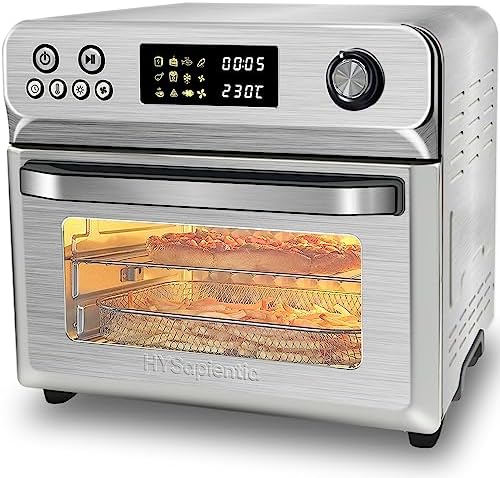 You are currently viewing HYSapientia® 24L Air Fryer Oven With Rotisserie Large XXL Digital Knob 1800W 10 in 1 airfryer Countertop Convection Mini Oven electric and grill, Double-layered Glass Door, Full Accessory Set